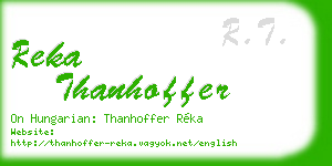 reka thanhoffer business card
