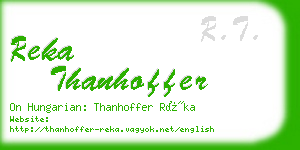 reka thanhoffer business card